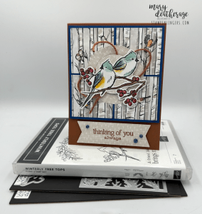 Stampin' UP! Nested Winterly Tree Tops Thinking of You Sneak